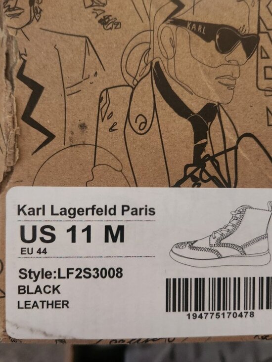 Karl Lagerfeld Paris LFS3008 Men\'s Leather Combat Boots. NIB. Size 11 main image 5